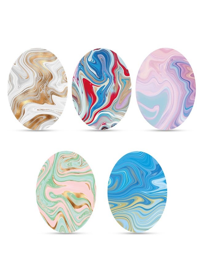 XIHIRCD 25pcs Sensor Covers for Libre 2/3, Waterproof Adhesive Patches Blood Glucose Monitor Patch Sensor Stickers CGM Overpatch Tape Compatible with Libre (Marble Gradient, 5 Styles) - Image 1